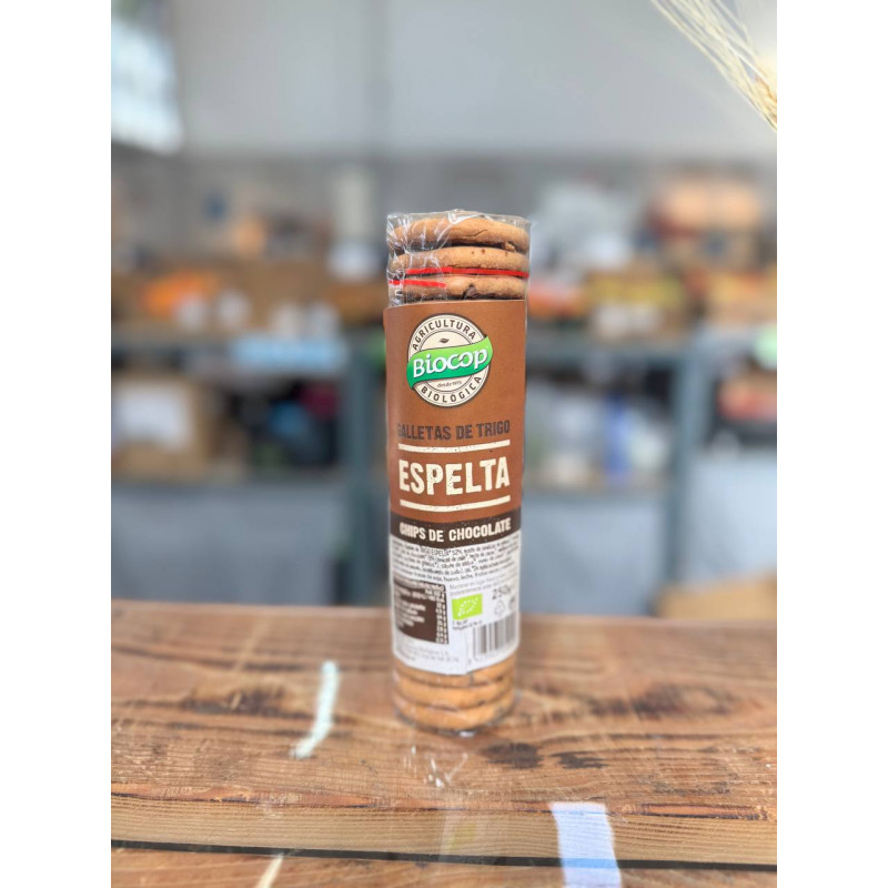 Galetes d'Espelta amb Xips de Xocolata Bio 250g Biocop