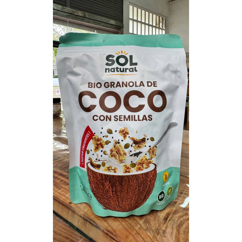 BIO GRANOLA DE COCO AMB LLAVORS BIO Sol Natural