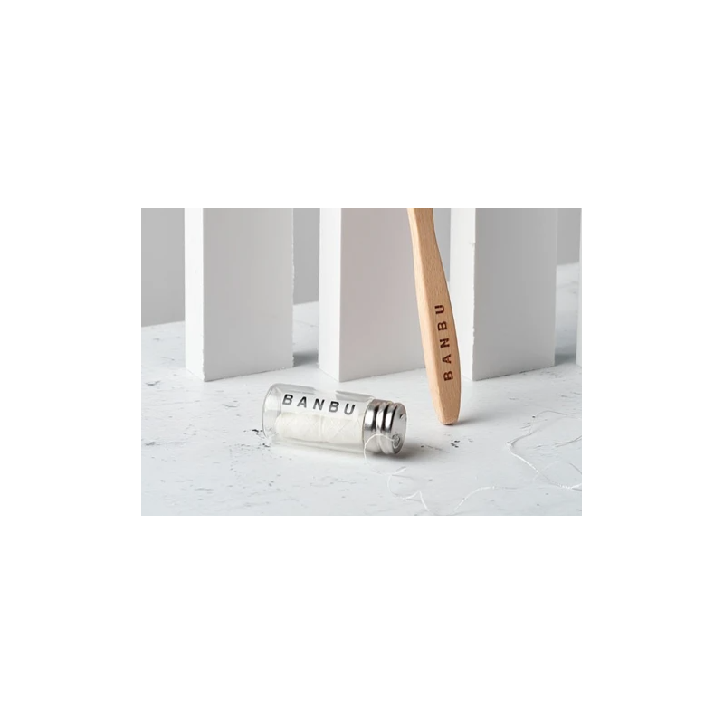 Fil Dental Vegà 100% Biodegradable (+ envàs vidre reutilitzable amb tallador)