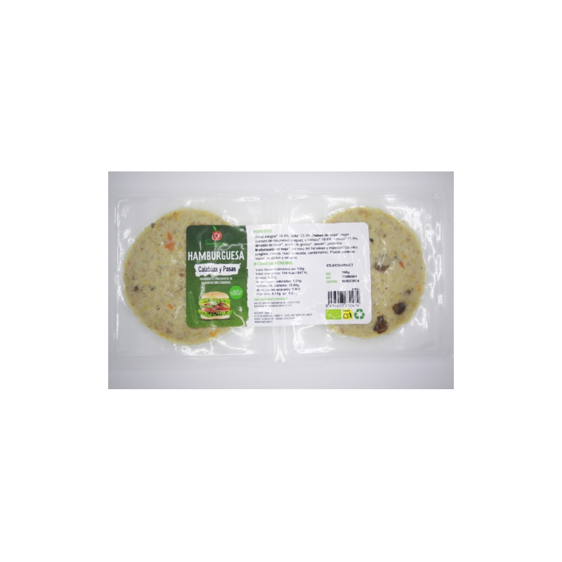 Hamburgueses de Carbassa i Panses 160g